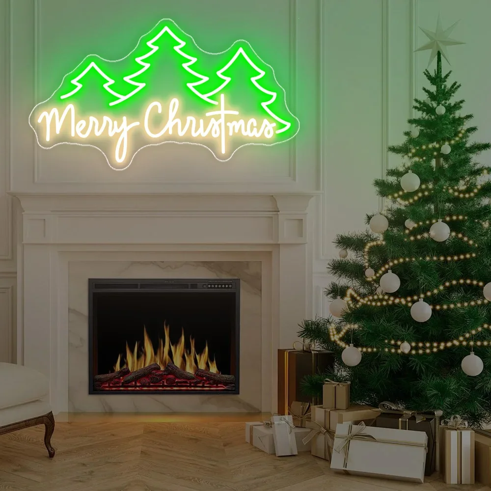 クリスマスツリー発光ネオンサインカラー LED ネオンライトクリスマス