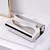 Stainless Steel Mirror Tissue Box, Silver, Minimalist, for Home Decoration, Hotel, 1 2