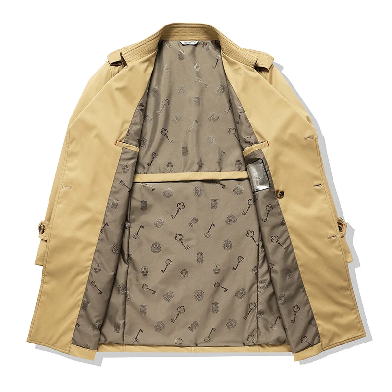 Classic Men's Trench Coat 8XL Plus Size Windbreak High Quality Business Casual Wind Coat Men Clothing Oversized Ponchos A5F7987 3