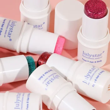 Heallor Glitter Sequin Stick Gorgeous Stage Makeup Tint Eye Body Face Glitter Gel Art Flash Loose Sequins Cream Festival Glitter - Thumbnail 4