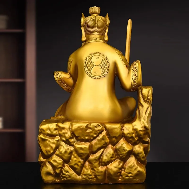 Celestial Master Zhang Daoling Statue, Longhu Mountain Taoism Zhang Tian Shi Brass Figurine for Feng Shui Blessing, Chinese Taoi