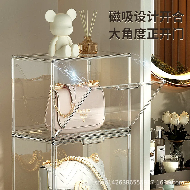 Luxury Handbag Display Box Dustproof Bag Books Organizer Transparent Acrylic  Lady Bag Storage Box Home Decor Handbag Showbox - AliExpress