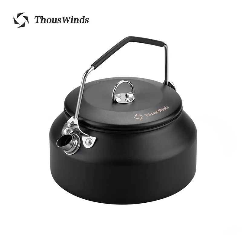 Camping Cookware Coffee And Tea Kettle Thous Winds Portable Camping Kettle 1L Outdoor Coffee Pot Tourist Stainless Steel Cookware Lightweight Hiking Tableware