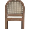 Panama 26.5" Curved Back Cane Rattan Counter Stool, Set of 2, Ivory White Boucle 3