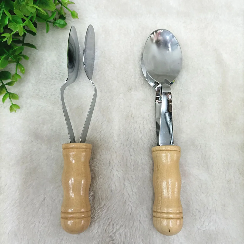 Description Picture 6 of itemElegant Wood Metal Spoon Castanets 20CM Irish Folk Percussion Accessory Musical Education Tool Traditional 'Clip Clop' Sound