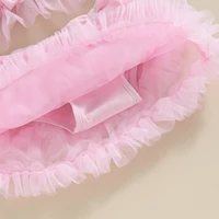 Toddler Baby Girls Bikini 2pcs Beach Swimwear Tulle Halter Camisole PP Shorts Bathing Suits Infant Summer Swimsuits 0-24 Months 4