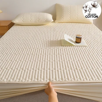 Protecteur de matelas premium – Housse de matelas antimicrobienne, anti-acariens et protection silencieuse pour le sommeil, drap-housse sans bruit 1