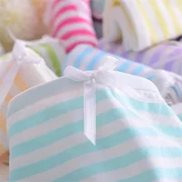 Anime japonais bleu blanc rayé culottes sous-vêtements Lolita rose slips Lingerie mignon doux respirant caleçons femme cadeaux nouveau 4
