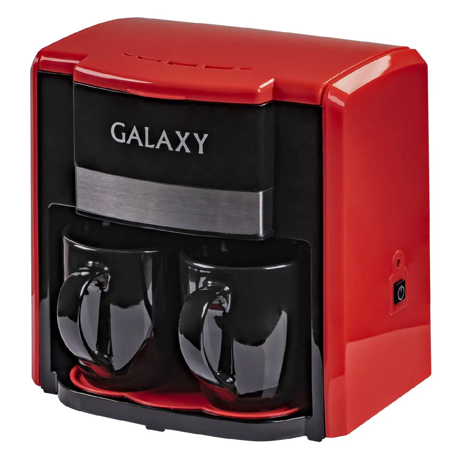 Кофеварка Galaxy GL 0708 (750 Вт; 2 чашки; съемный фильтр; автоотключение; мерная ложка; цвет: красный)