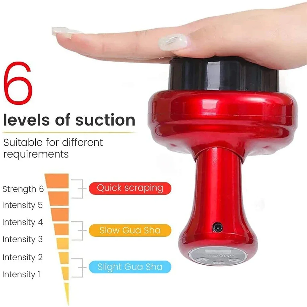 Electric Cupping massage Guasha Rechargeable Adjustable Body massager Vacuum Cans Suction Cup IR Heating Fat Burner Slimming 2