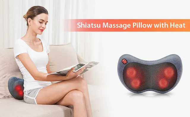 Comfier Shiatsu Back Massage Pillow, Neck And Shoulder Masssager With Heat  - 6108g - Massage Shawl - AliExpress