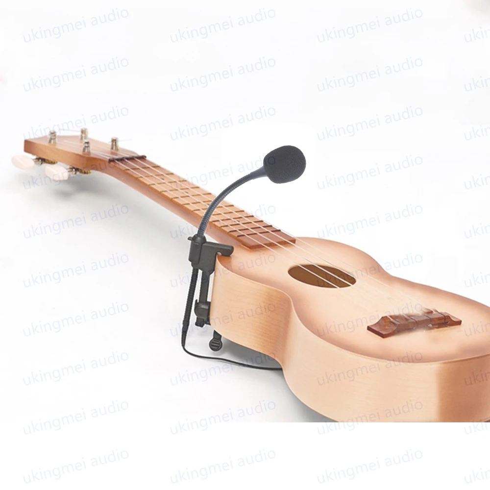 Instrument Microphone for Violin Acoustic Guitar with Scalable Adjustment Clamp Cardioid Microphone TA4F for Shure Transmitter
