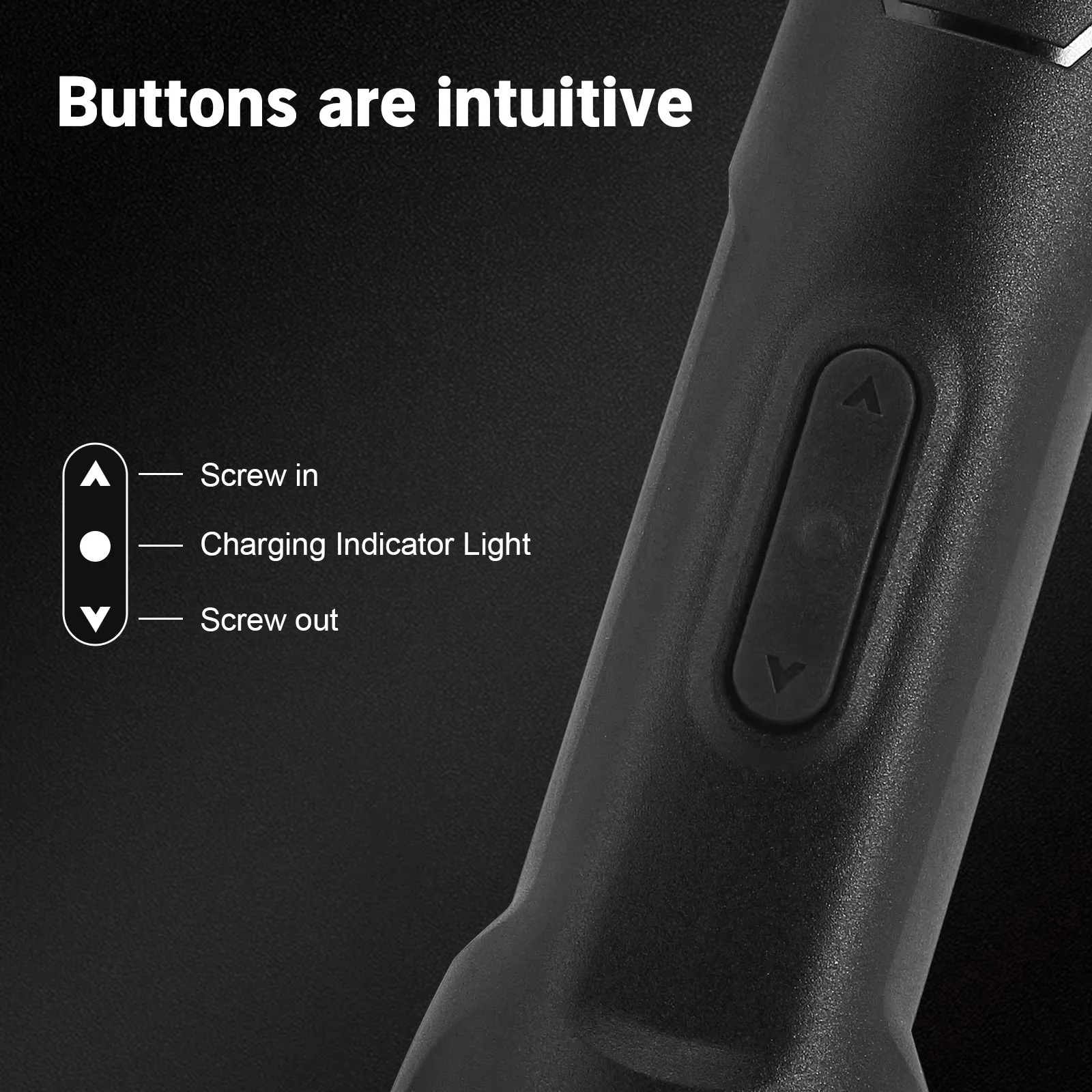 Tournevis électrique sans fil 3.6V avec embout cruciforme, utilisant une batterie rechargeable via USB.