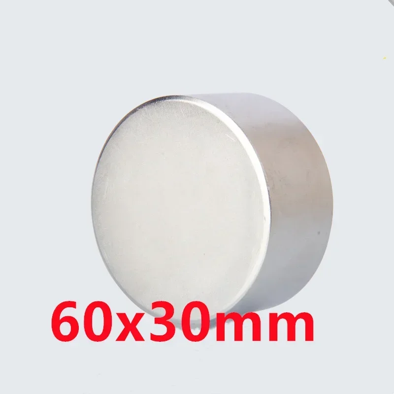 1Pcs Neodymium Magnet N50 60x30mm Gallium Metal Strong Round Magnets NdFeB Rare Earth Powerful Permanent Search BIg Magetic