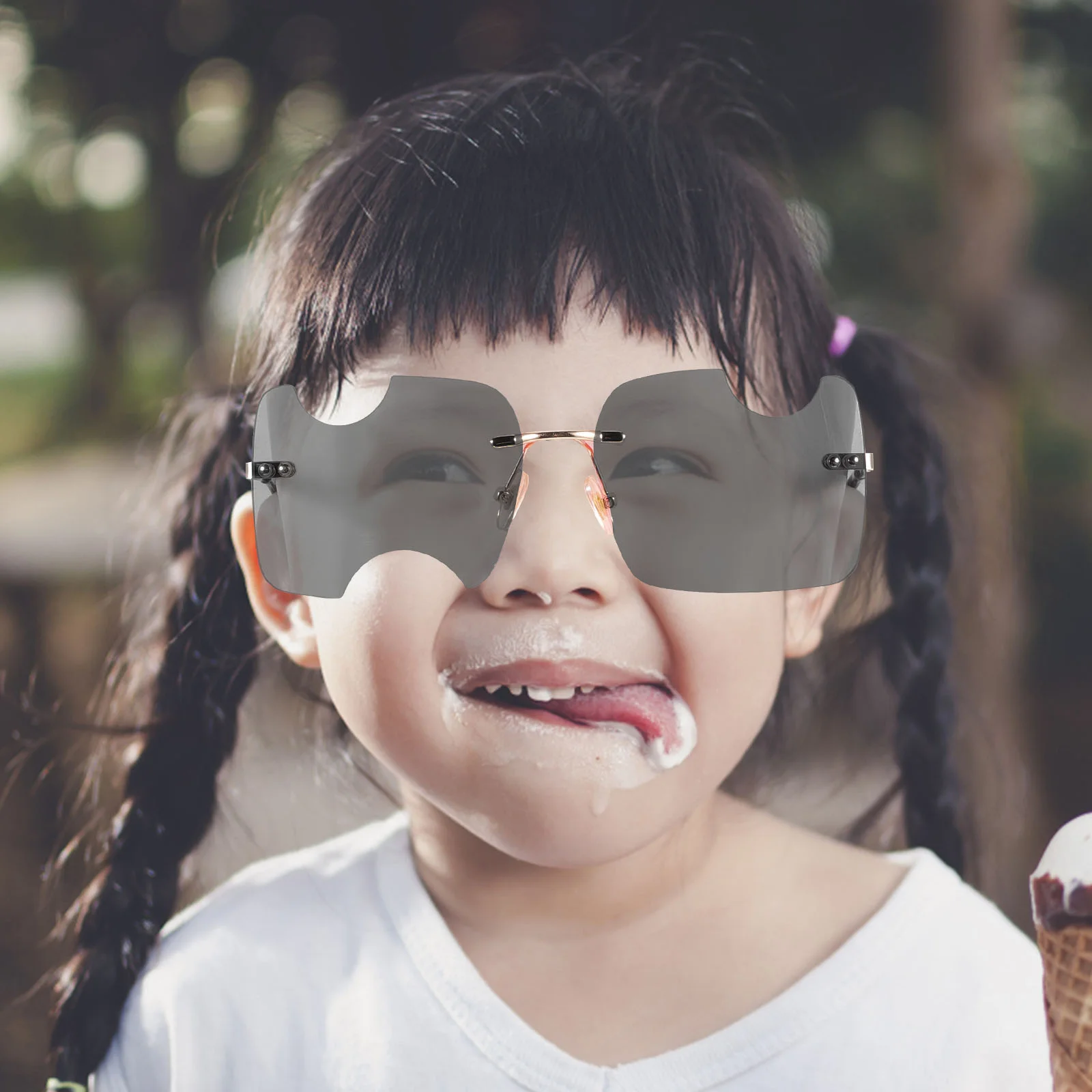 

Creative Rimless Sunglasses Novelty Party Sunglasses Decor Fashion Beach Sun Glasses