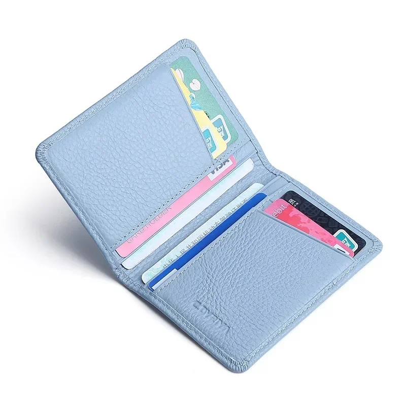 

Card Organizer Multi-card Slot Solid Color Portable Leather Case Universal Bank Credit ID Bus Card Holder Travel