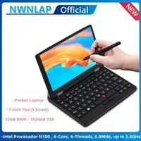 7 Inch Mini Laptop 12G 1TB N100 Notebook IPS Touch Screen Portable Netbook Win 11 Pro Mini PC Micro Computer Bluetooth 4.2