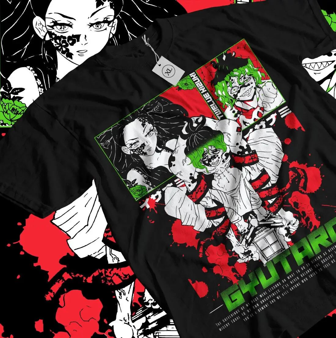 

Футболка Gyutaro, рубашка-убийца демонов, кавайная аниме рубашка-страшный подарок, все размеры