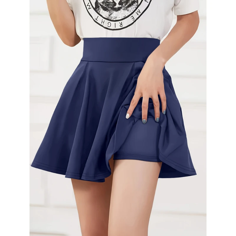 Women's Half Body Skirt Sweet Style Slim Knit Solid Colour A-line Skirt Simple Stretch Ladies Half Body Skirt 1