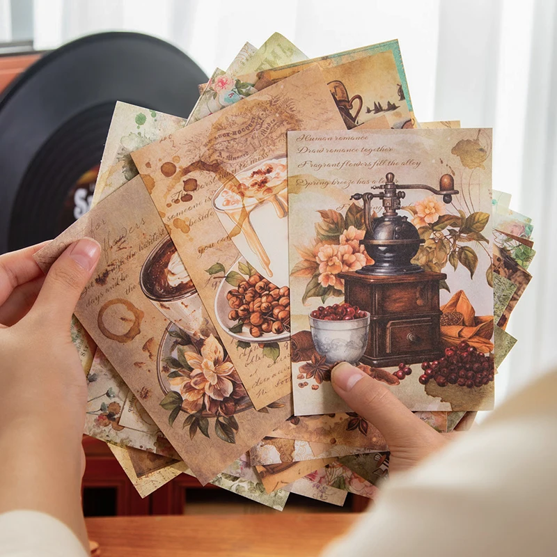 Yoofun 30pcs/lot Coffee Theme Scrapbooking Material Paper Decor Paper DIY Journaling Collage Stationery Background Paper 5