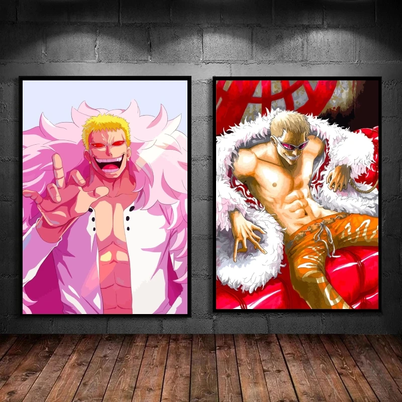 

Canvas Prints One Piece Doflamingo Hanging Wall Art Home Gifts Decoration Paintings Comics Pictures Living Room Aesthetic Poster
