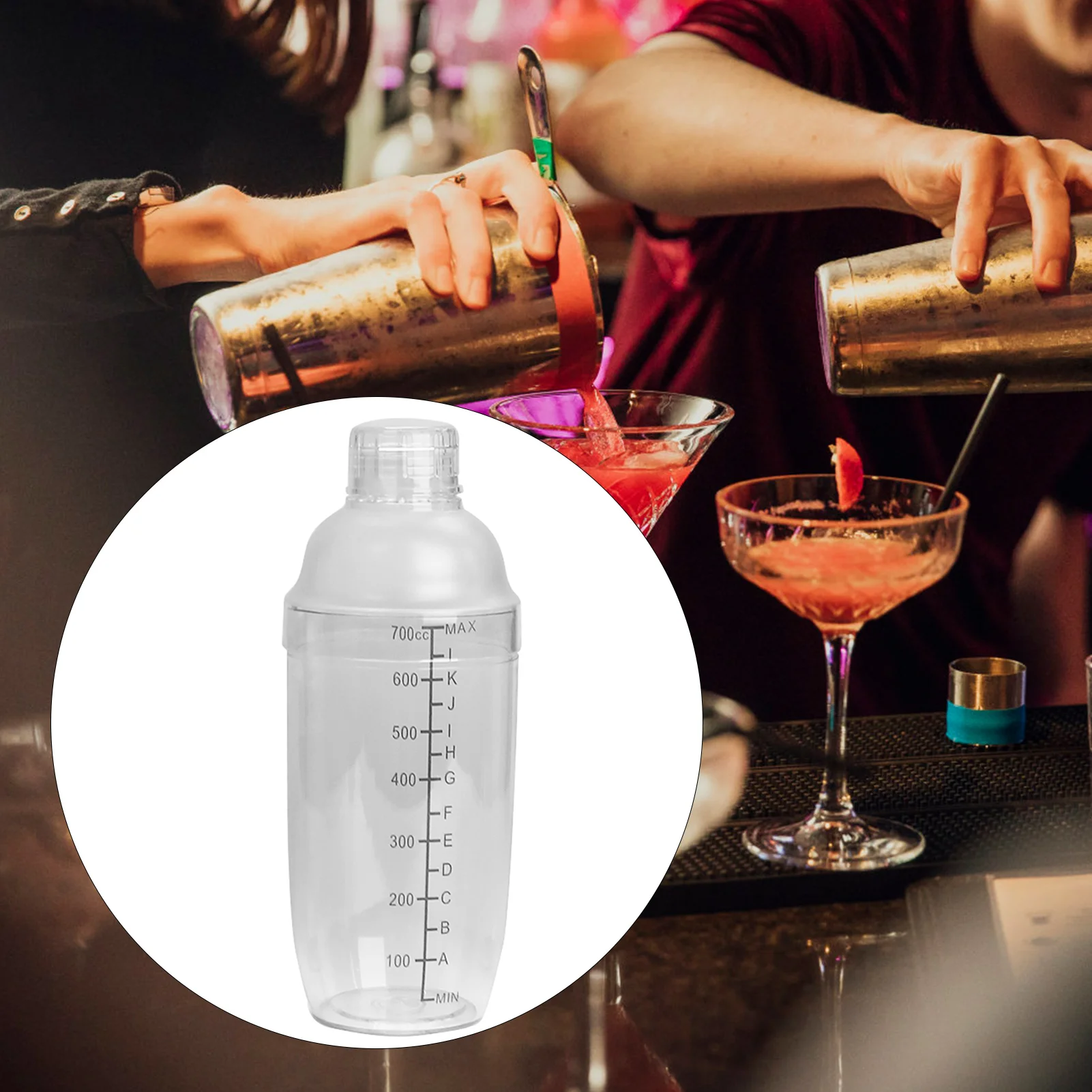 300/500ml Cocktail Shaker Bottle Wine Mixer Drink Tumbler Mixer Jigger Scale Strainer Top Jars Professional Bar Tools