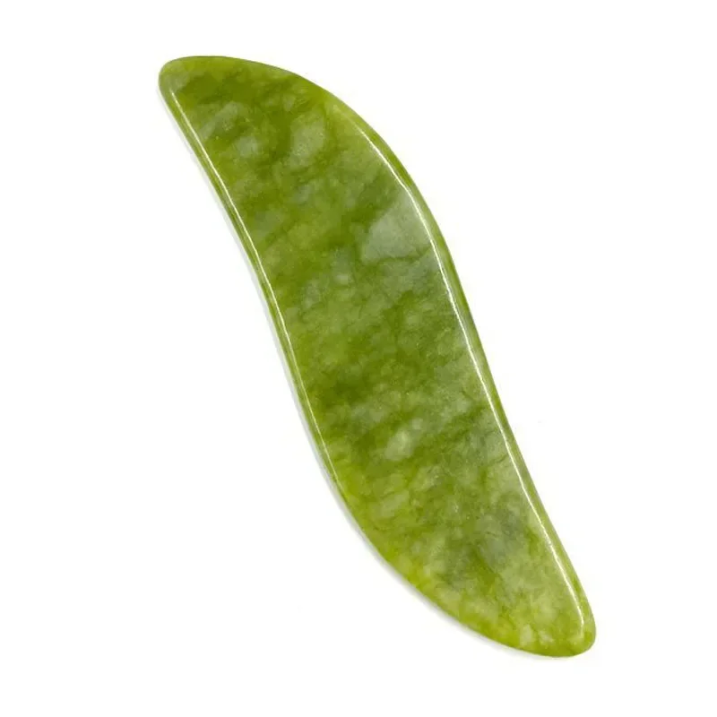 Green Natural Jade Guasha Scrapping Plate Gua Sha Massager Face Meridian Piece Tools Arm Tool