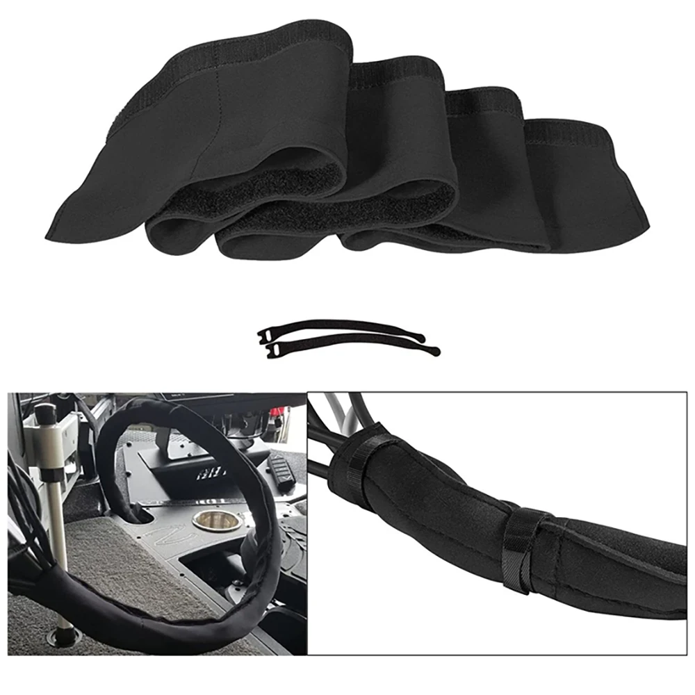 Neoprene Trolling Motor Sleeve Organizer 60'' Marine Boat Troll Wire Cable Cover Motor Sock Cable Drive Sleeve Cord Protector 50cm mini rubber strain relief cord boot protector cable sleeve hose mounting strain relief piece wire harness