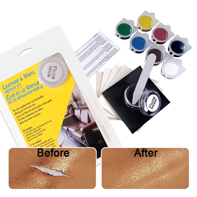 Kit de reparación de cuero líquido blanco y negro, pasta de Color adicional  para asiento de coche, orificios para sofá, rascador, grietas, rasgado,  revestimiento de cuidado de crema - AliExpress