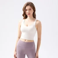 Lemon Women Passion U-Back Yoga Bras Buttery Soft Workout Gym Racerback Crop Tank Sports Sleeveless Shirt Female Athletic Tops 2
