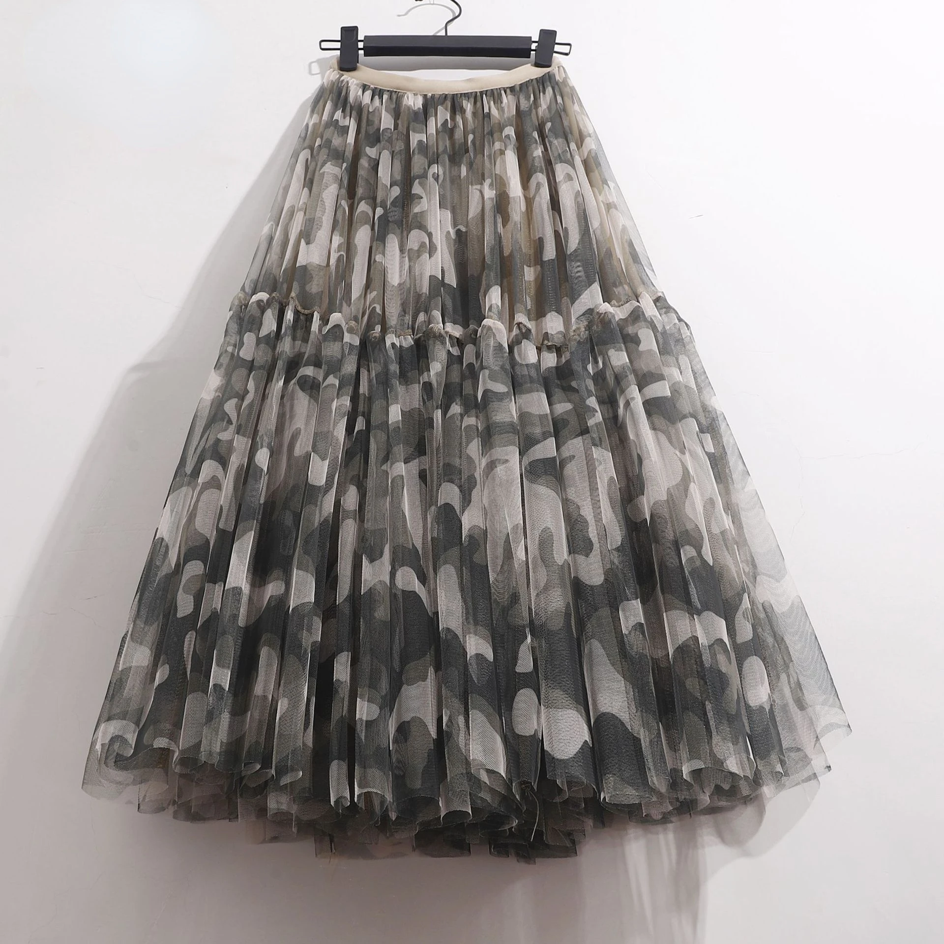 

2023 Korean Style Tutu Tulle Skirts Womens High Waist Swing Dolly Ball Gown Underskirt Mesh Summer Midi Skirt Faldas Saias Jupe