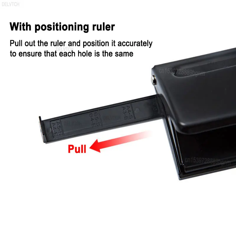 Bucatrice 6 Fori Regolabile Per A4, A5, A6 - Con Scala Di Posizionamento E Raccoglitore Trucioli - Foto 5