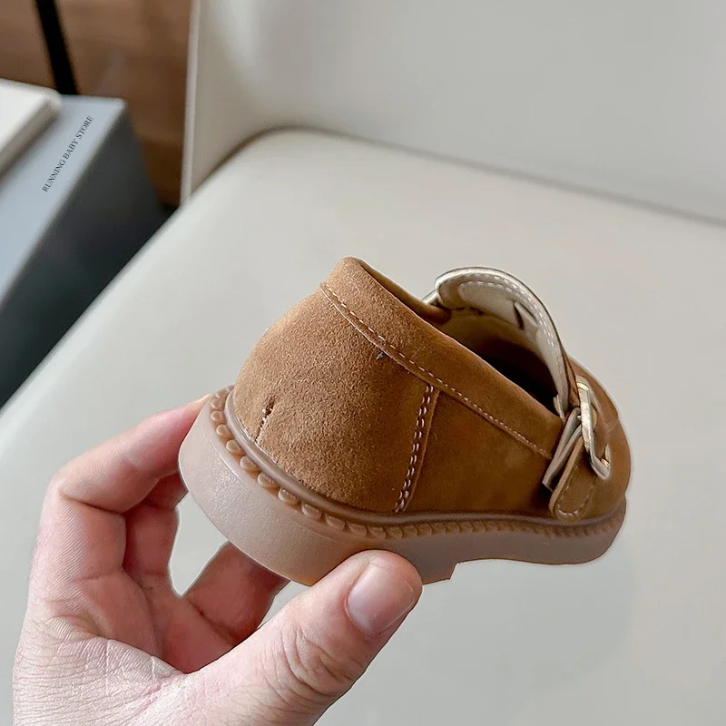 Girls Flats Spring Fall Shallow Lazy Loafers Shoes for Kids Girl Comfortable Soft Suede Sneaker Casual School Shoes Child I02111 5