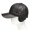 2025 New Style Men Brown Cow Leather Baseball Outdoor Real Leather Retro Hat Adjustable Real Cowhide Leather Baseball Cap 3