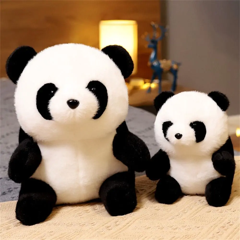 

Like Real Panda Stuffed Dolls Lovely Wild Animals Giant Panda Plush Panda Toys 18/26cm Round Cute Gifts For Kids