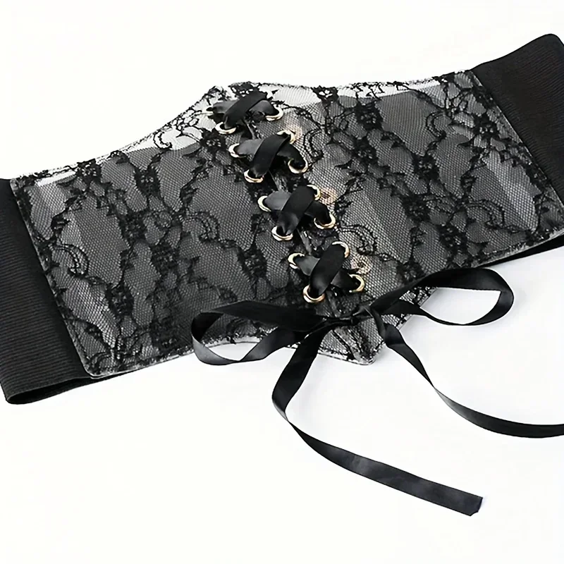 Chic Women's Retro Lace-up Corset Belt for Casual & Special Occasions