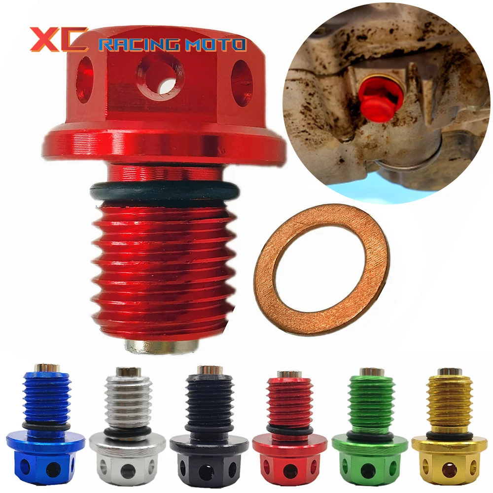 

M12xP1.5 Magnetic Oil Drain Plug Bolt Screw For Honda XR50R XR250 XR400 XR250R XR400R XR600R XR70R XR100R CRF50F CRF70F CRF100F