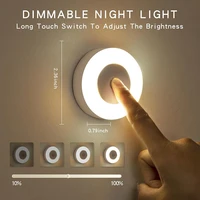 1-6 pièces économie d'énergie LED veilleuses capteur tactile 3 couleurs réglable mur lampe de nuit USB Rechargeable magnétique chambre allée chambre 3