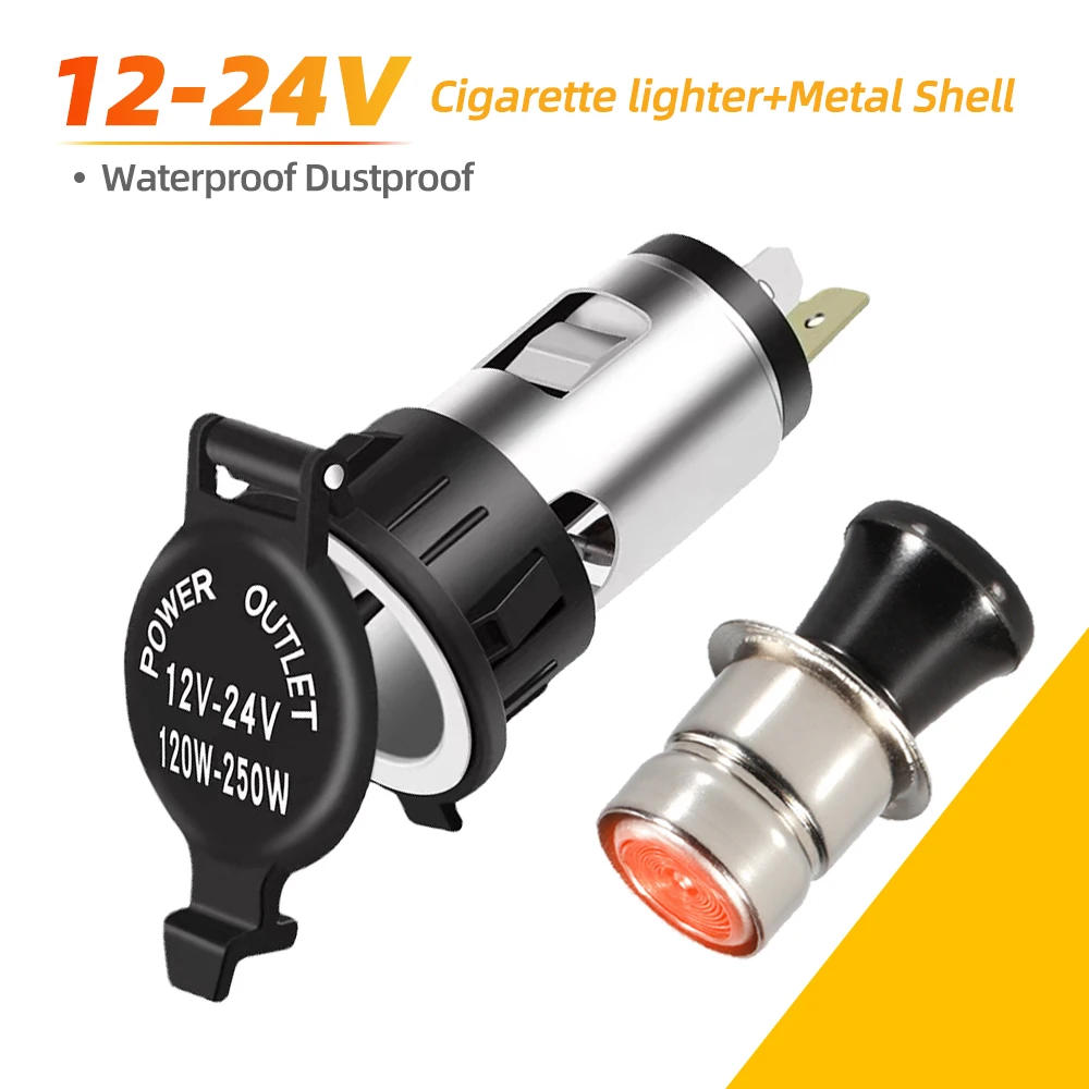 Universal Portable Power Outlet Socket Adapter (12V-24V, 120W-250W)