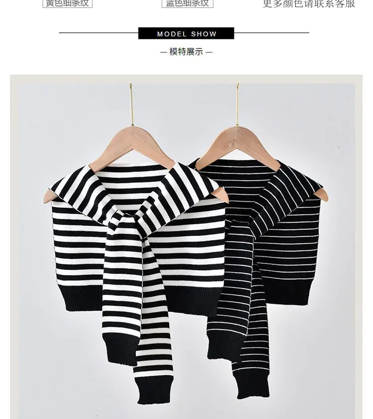 Shrugs Women Shoulder Shawl Fall Outwear All-match Candy Colors Fashion Knit Scarf-collar Harajuku Korean Streetwear Chic Sweet