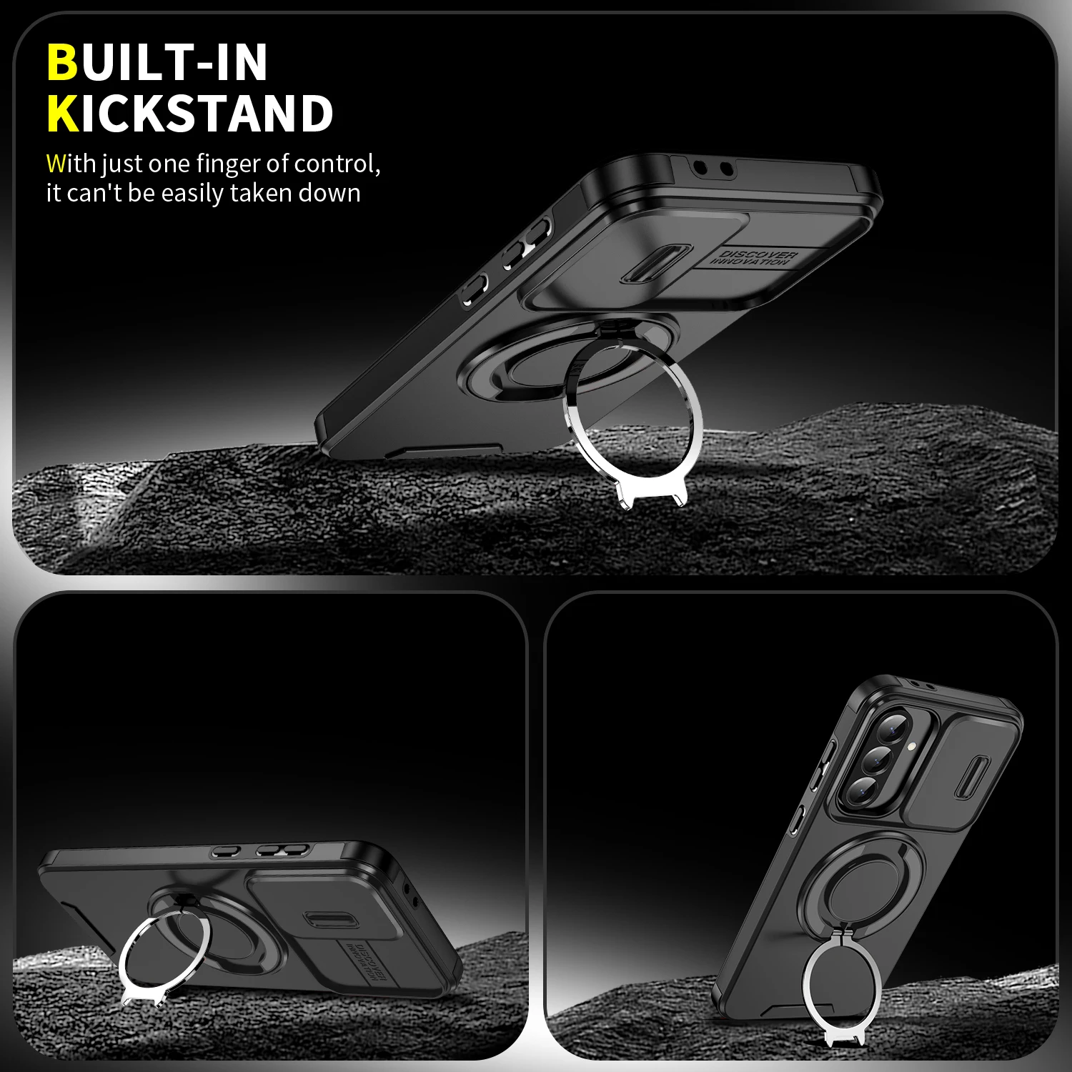 360° Rotating Magnetic Bracket Camera Protection Phone Case