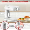 Manual Pasta Maker Machine,3-in-1 Pasta Maker with 7 Adjustable Thickness Settings,Noodle Maker,Manual Pasta Maker 4