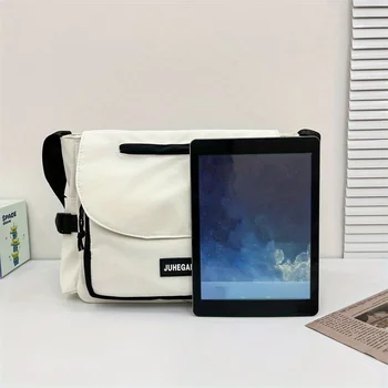 حقيبة رسول النايلون العصرية ، حقيبة الكتف سعة كبيرة ، حقيبة الكتف عارضة للطلاب في سن المراهقة 5