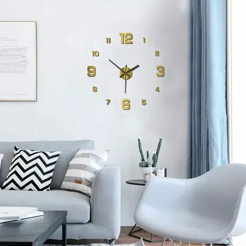 Description Picture 6 of itemGlowing Wall Clock Creatives Decoration Bedroom DIY Stickers Living Room Watches Quartz Needle Removable Digital Clocks Home