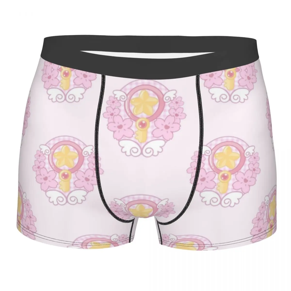 

Kawaii Pastel Cardcaptor Sakura Star Key Man Underwear Boxer Shorts Panties Sexy Soft Underpants for Homme