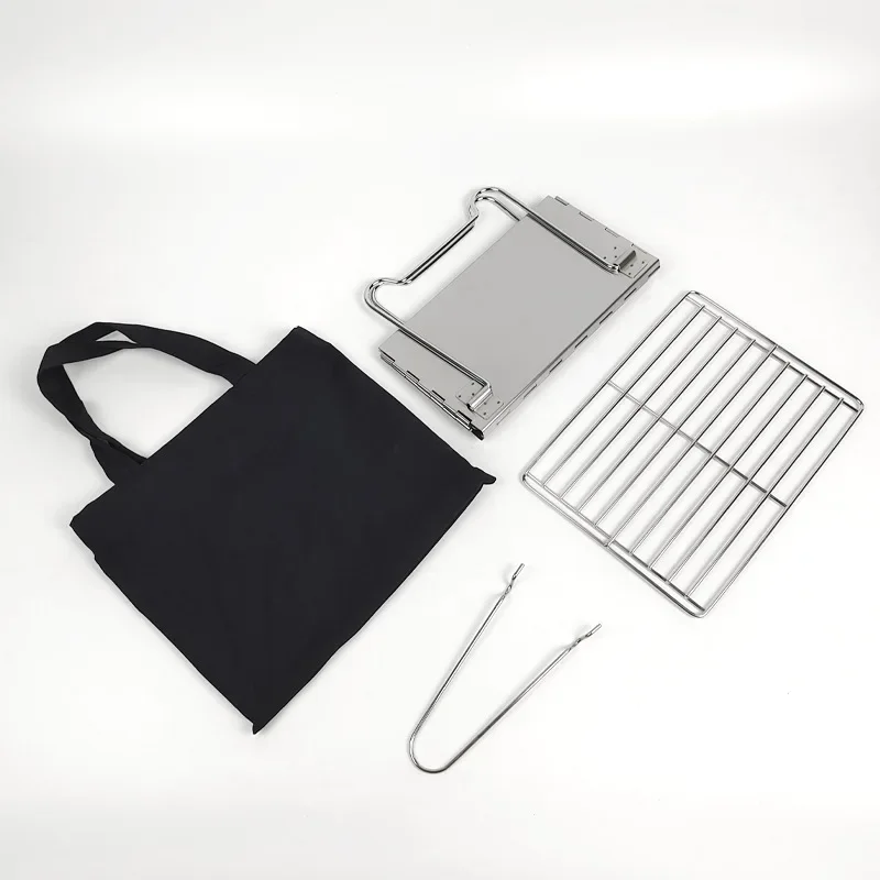 Portable Folding BBQ Grill Multifunction Camping Barbecue Grill Stove Rack Net Firewood Stove Stainless Steel BBQ Charcoal barbecue charcoal stove,barbecue stove,barbecue grill