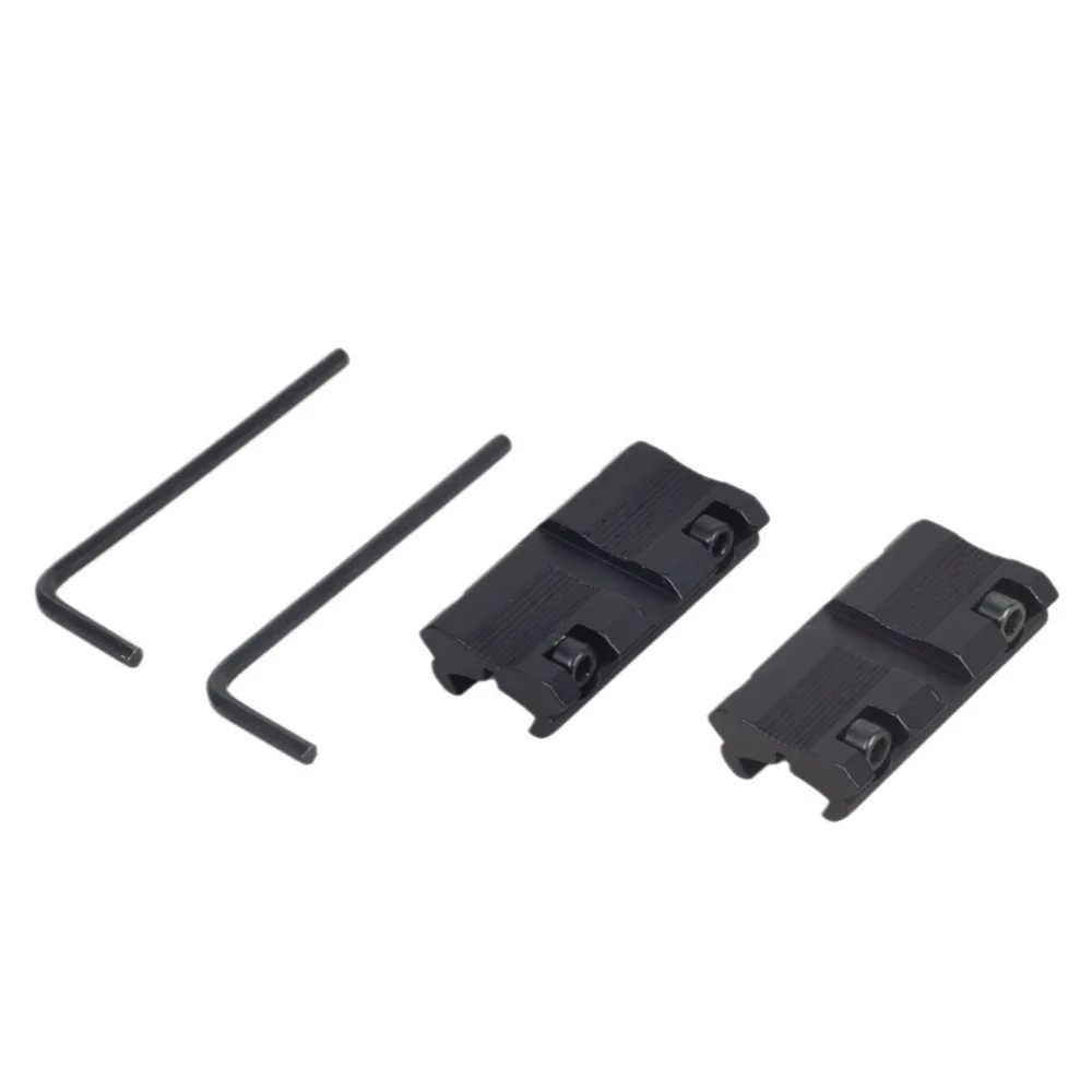 2pcs Picatinny 11mm Dovetail To 7/8" 20mm Weaver Rail Adapter Rifle Scope Mount