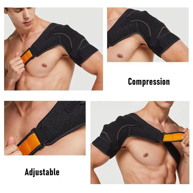 Adjustable Left/Right Shoulder Support Compression Shoulder Brace Warmer Protector Strap Guard Torn Rotator Cuff Joint Pain silicone shoulder pad shoulder pads