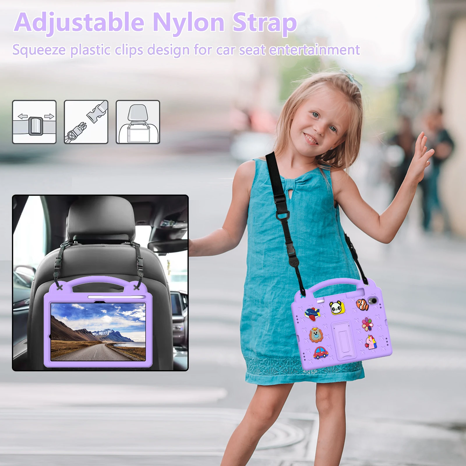 EVA Kids Protective Tablet Stand Case