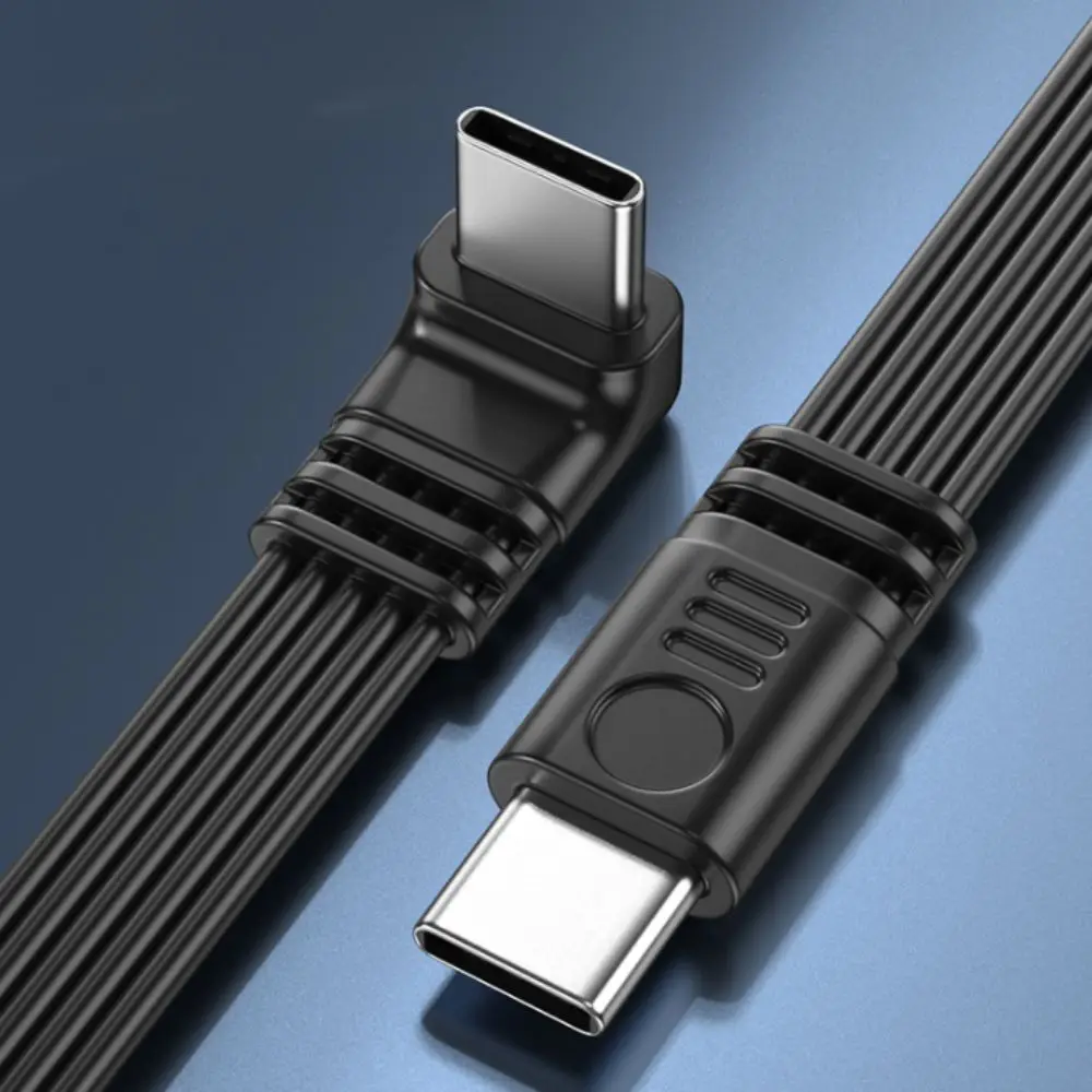 Type C to Type C USB Extension Cable 90 Degree 480Mbps Extended Data Line Durable Head L-shape Head usb c to usb c cable